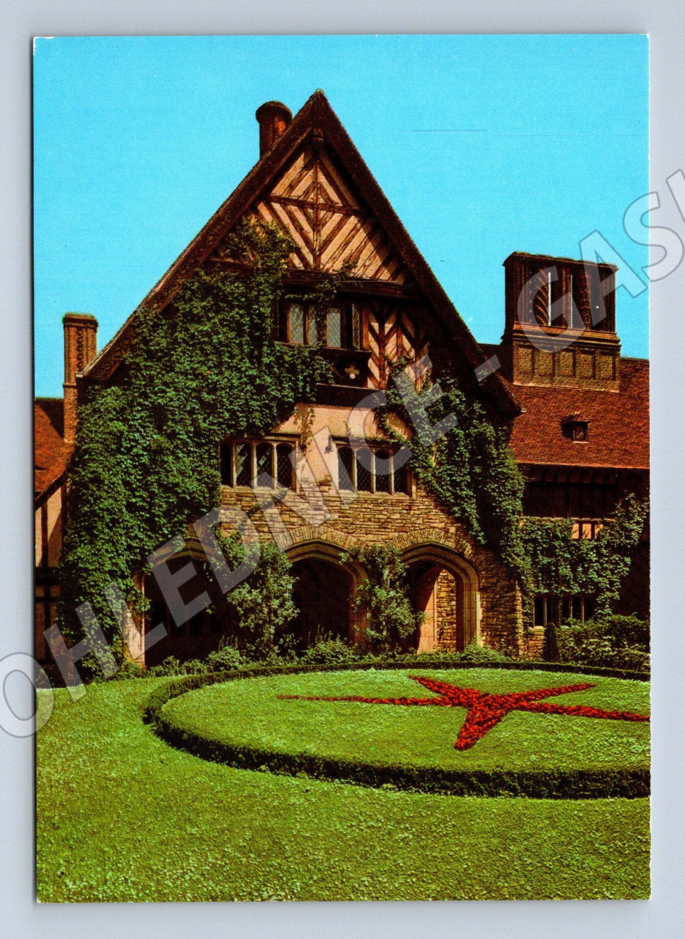 Pohlednice Zámek Cecilienhof Postupim NDR vnitřní dvůr (M16362)