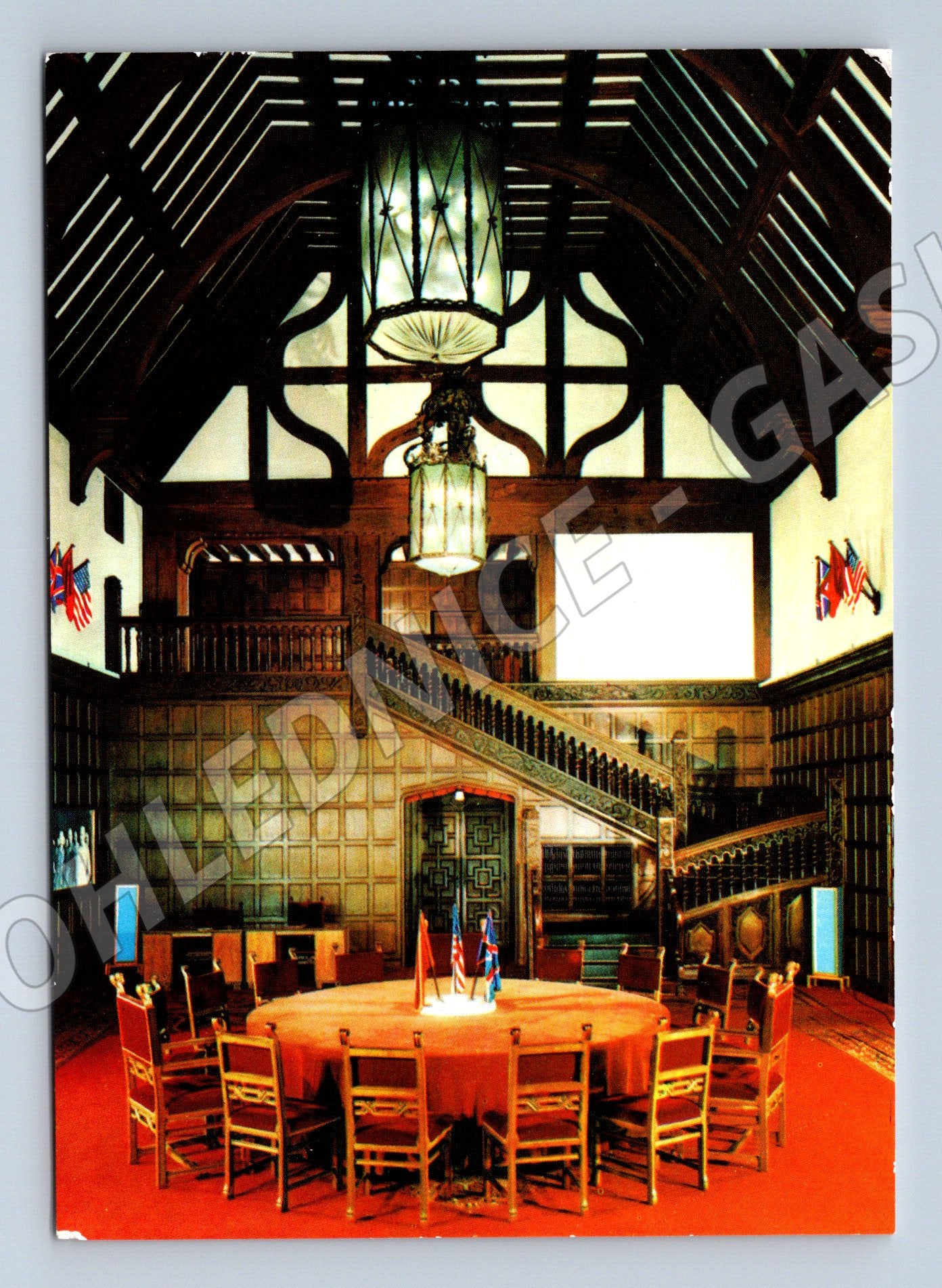 Pohlednice Schloß Cecilienhof Konferenční sál Německo NDR (M16363)