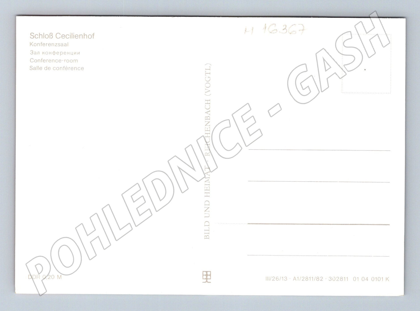 Pohlednice Cecilienhof konferenční sál NDR (M16367)