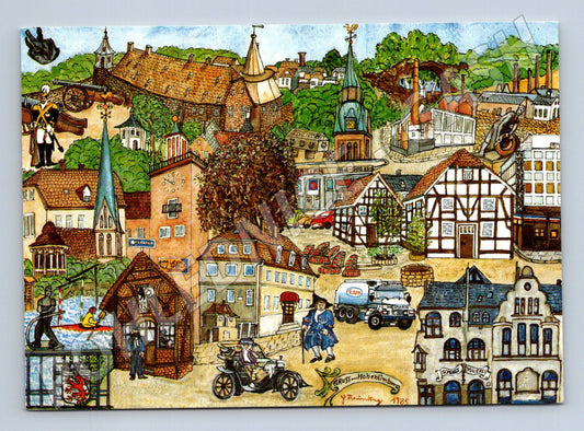 Pohlednice Hohenlimburg Německo ilustrovaný motiv 1985 (M16373)