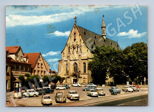 Pohlednice Německo historický kostel náměstí odeslaná (M16374)