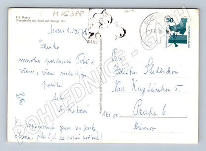 Pohlednice Moers Steinstrasse Německo 70 léta (M16388)