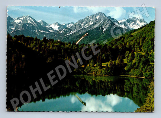 Pohlednice Freibergsee Oberstdorf Německo 1978 Alpská jezera (M16394)