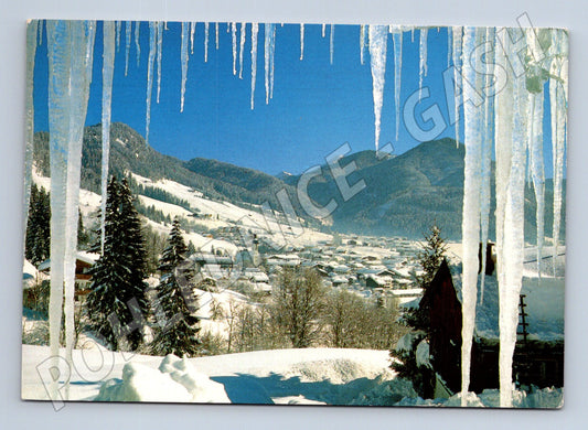 Pohlednice Reit im Winkl Německo zima 1980 prošlá poštou (M16397)