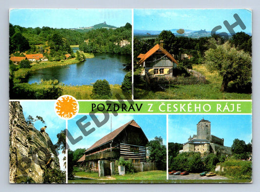 Pohlednice Český ráj panorama hrad Kost Trosky skály (M164)