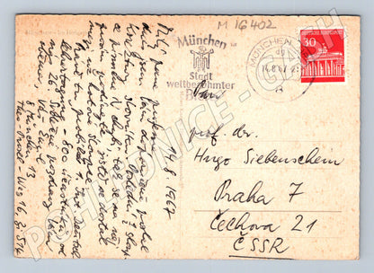 Pohlednice Mnichov Hofgarten 1967 Německo odeslaná (M16402)