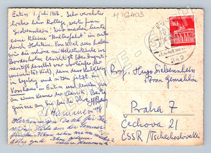 Pohlednice Německo Kiel letecký pohled na město 1962 (M16403)