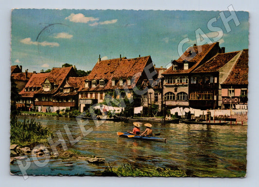 Pohlednice Bamberg Klein Venedig barevná 1962 Německo (M16413)