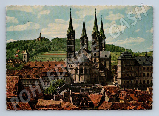 Pohlednice Bamberg katedrála Německo stará (M16414)