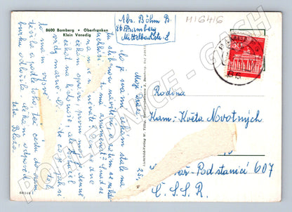 Pohlednice Bamberg Klein Venedig Německo zaslaná (M16416)