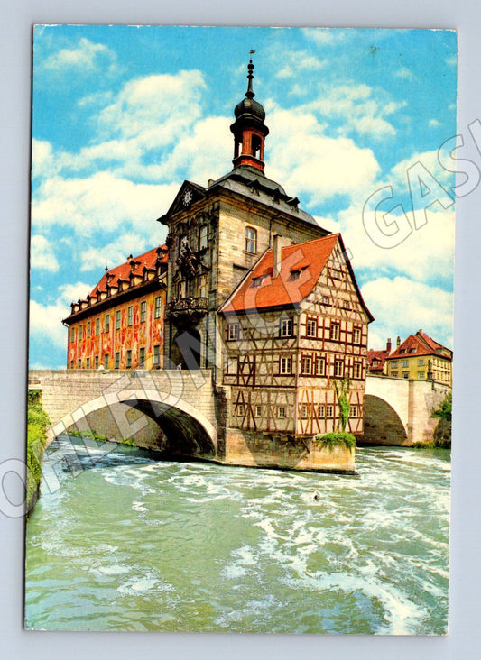 Pohlednice Bamberg historická radnice Německo 1974 (M16418)