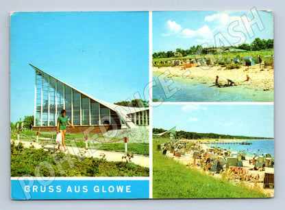 Pohlednice Gruss aus Glowe Německo pláž NDR 1974 (M16424)