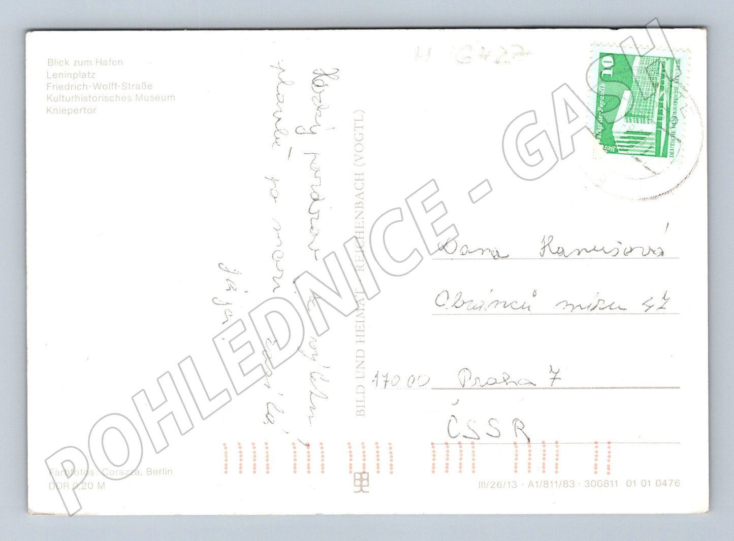 Pohlednice Stralsund NDR více záběrů zaslaná do ČSSR (M16427)