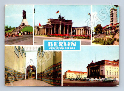 Pohlednice Berlín hlavní město DDR koláž památek (M16428)
