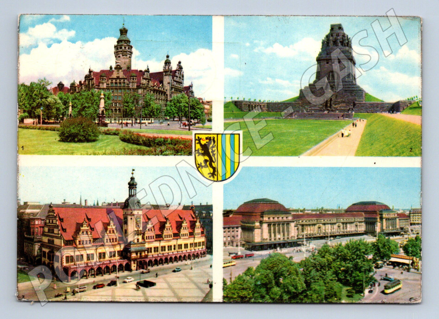 Pohlednice Lipsko Německo více pohledů 1959 zaslaná do Prahy (M16430)