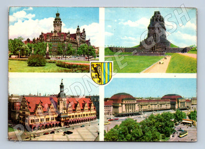 Pohlednice Lipsko Německo více pohledů 1959 zaslaná do Prahy (M16430)