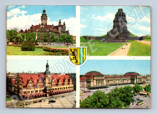 Pohlednice Lipsko Německo více pohledů 1959 zaslaná do Prahy (M16430)