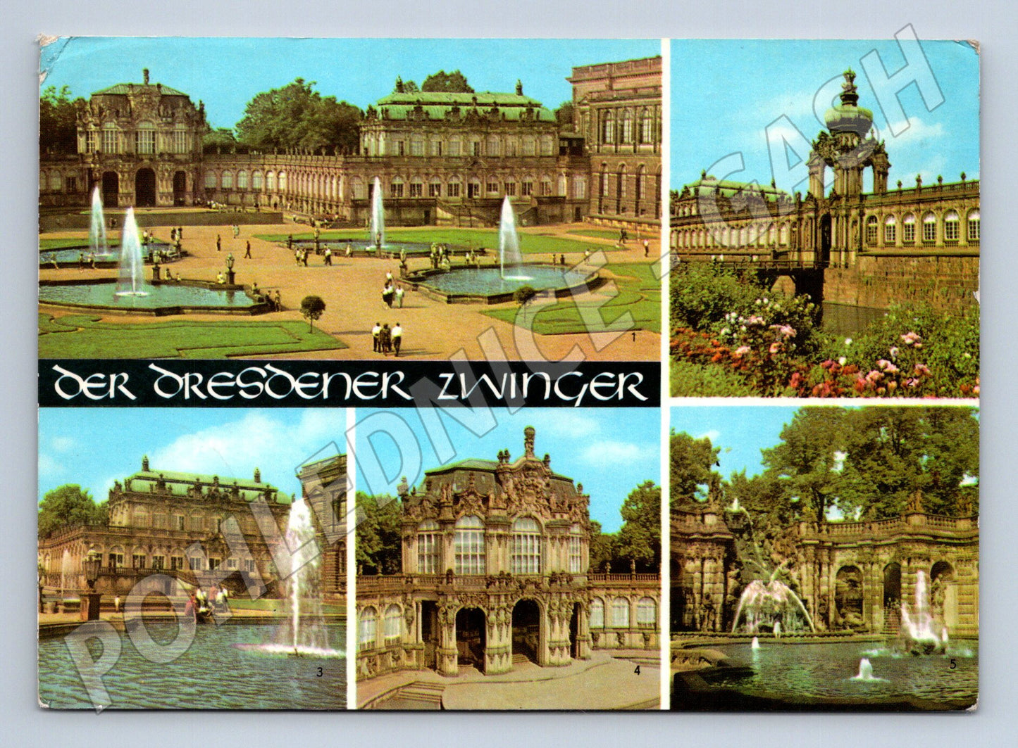 Pohlednice Drážďany Zwinger Německo DDR více záběrů 70. léta (M16434)