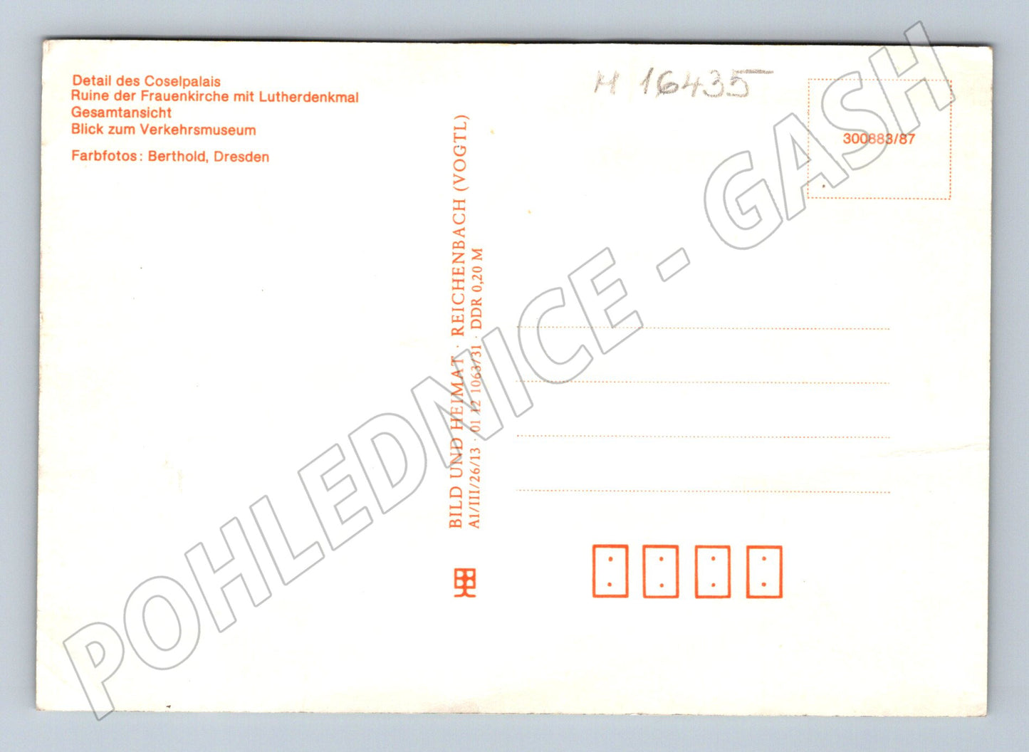 Pohlednice Dresden Neumarkt historická NDR (M16435)