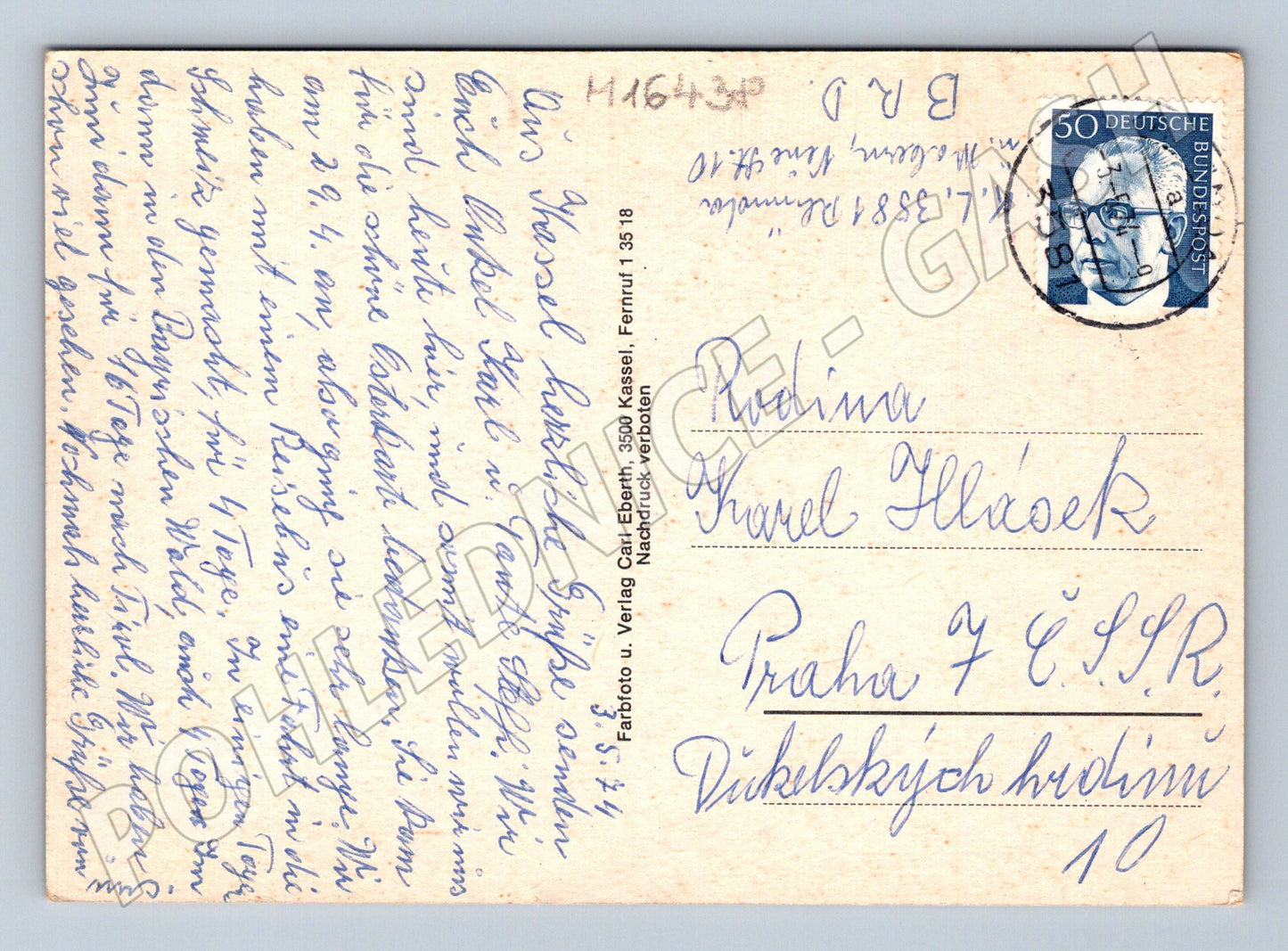 Pohlednice Kassel Německo více záběrů zaslaná známka (M16438)