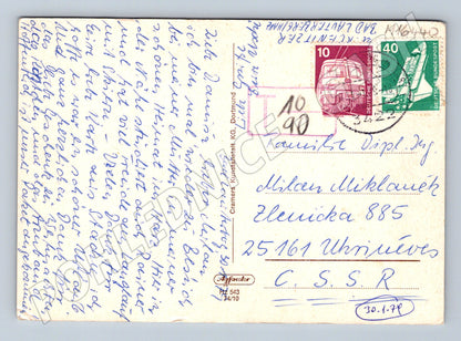 Pohlednice Německo Harz zimní krajina 70. léta prošlá (M16440)