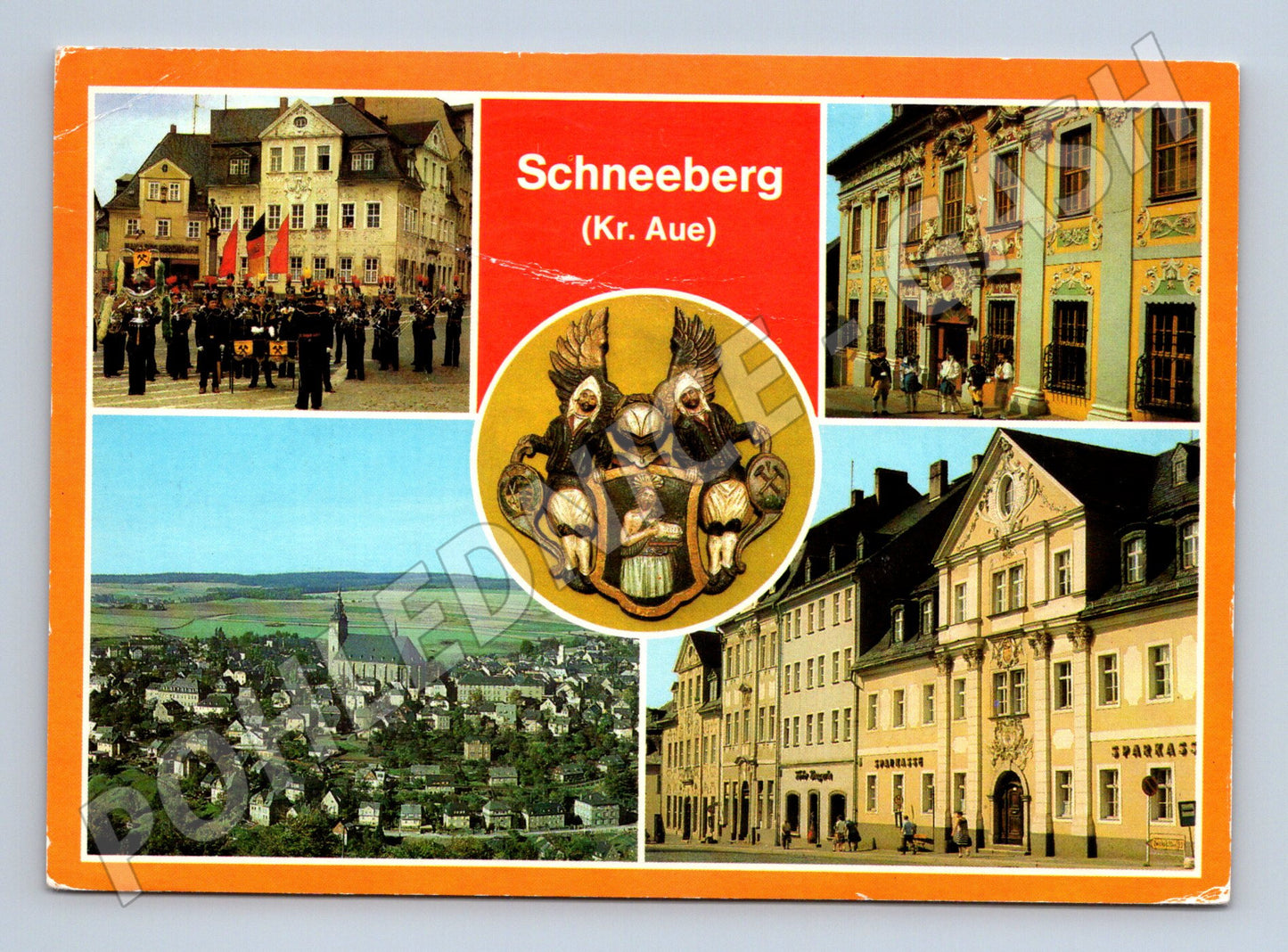 Pohlednice Schneeberg NDR Aue víceobrázková prošlá poštou (M16448)
