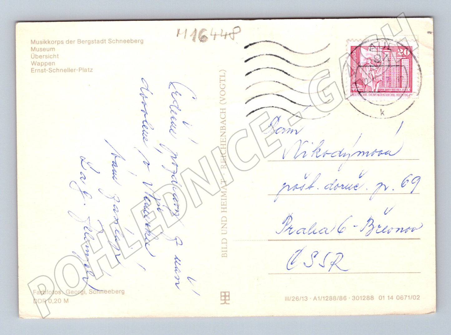 Pohlednice Schneeberg NDR Aue víceobrázková prošlá poštou (M16448)