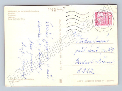 Pohlednice Schneeberg NDR Aue víceobrázková prošlá poštou (M16448)