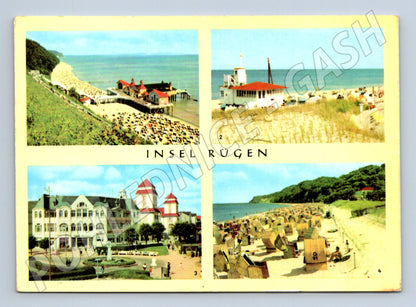 Pohlednice Insel Rügen NDR více motivů použité známky (M16453)