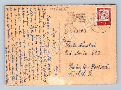 Pohlednice Bamberg Německo stará radnice katedrála Michelsberg(M16455)