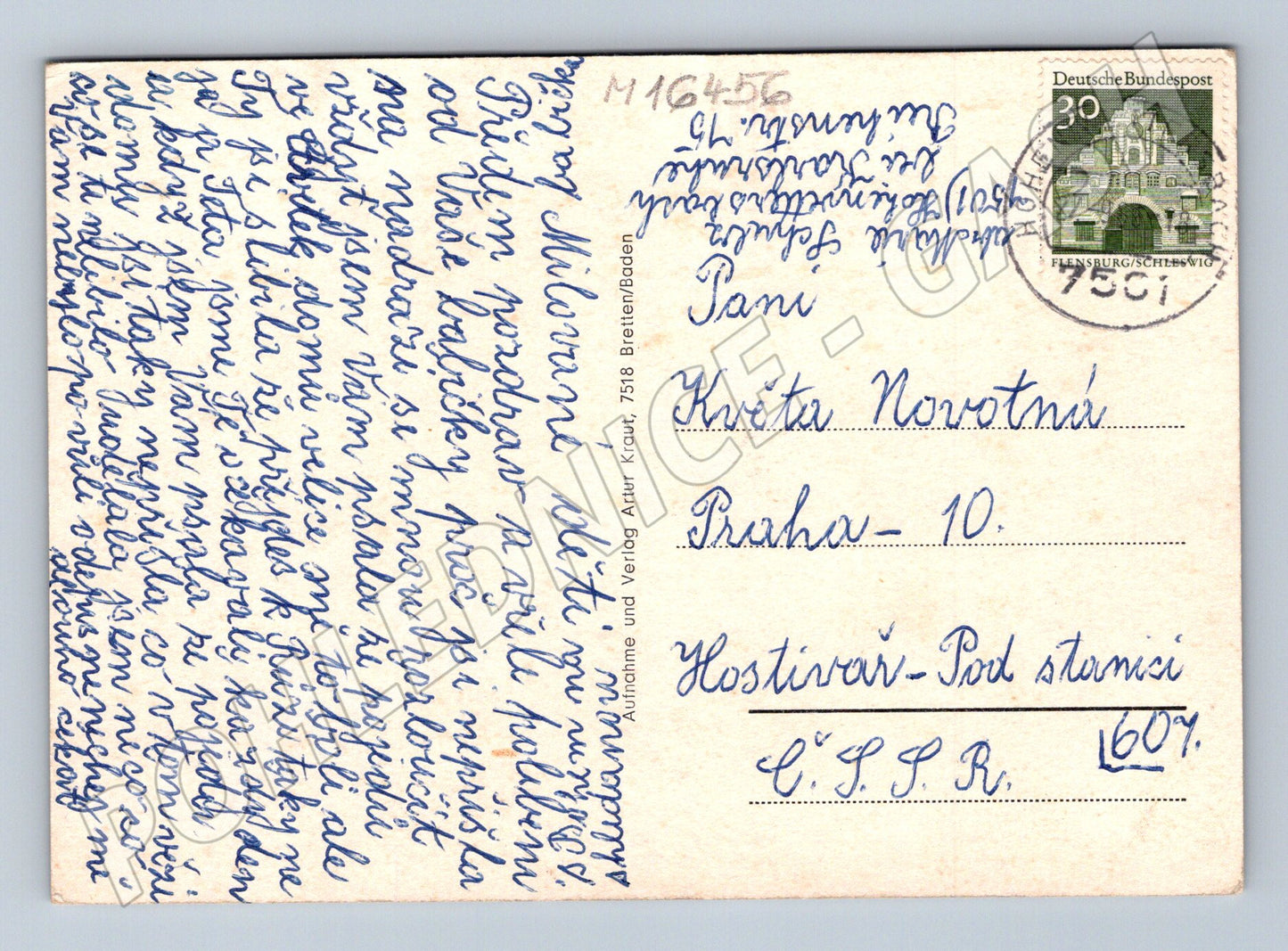 Pohlednice Gruß aus Hohenwettersbach Německo více záběrů (M16456)