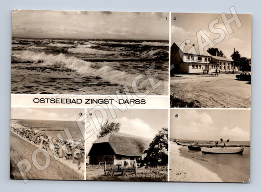 Pohlednice Ostseebad Zingst Darss NDR koláž pláž moře dům 1976(M16461)