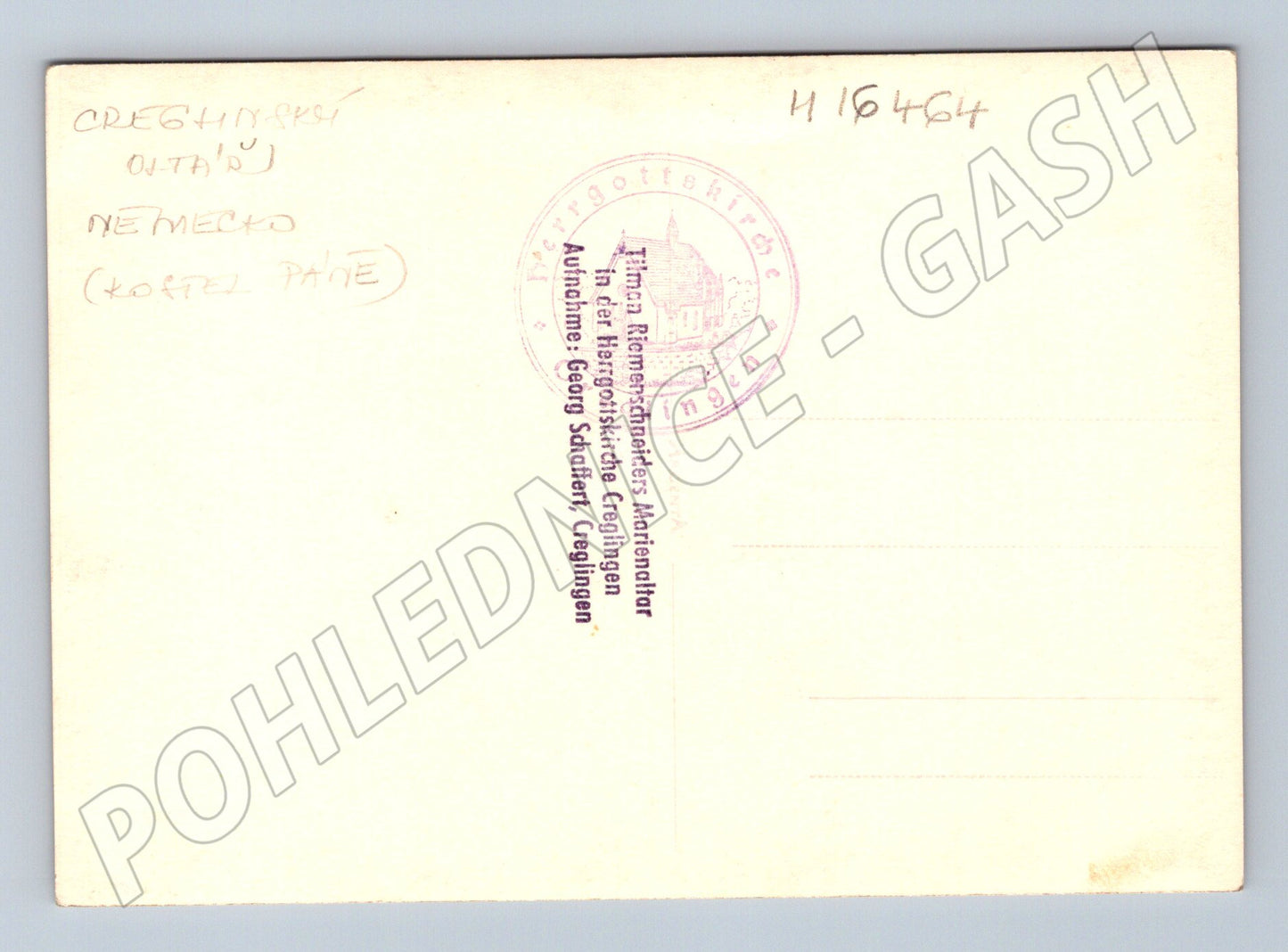 Pohlednice Creglingen Herrgottskirche oltář Panny Marie  (M16464)