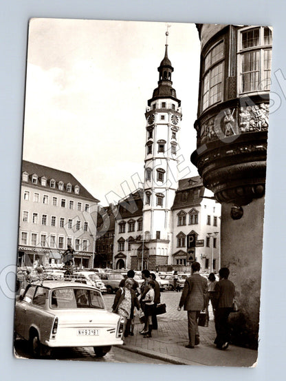 Pohlednice Gera Thüringen radnice Německo čb (M16469)