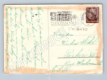 Pohlednice Bremerhaven 1938 koláž Německo ručně psaná známka (M16470)