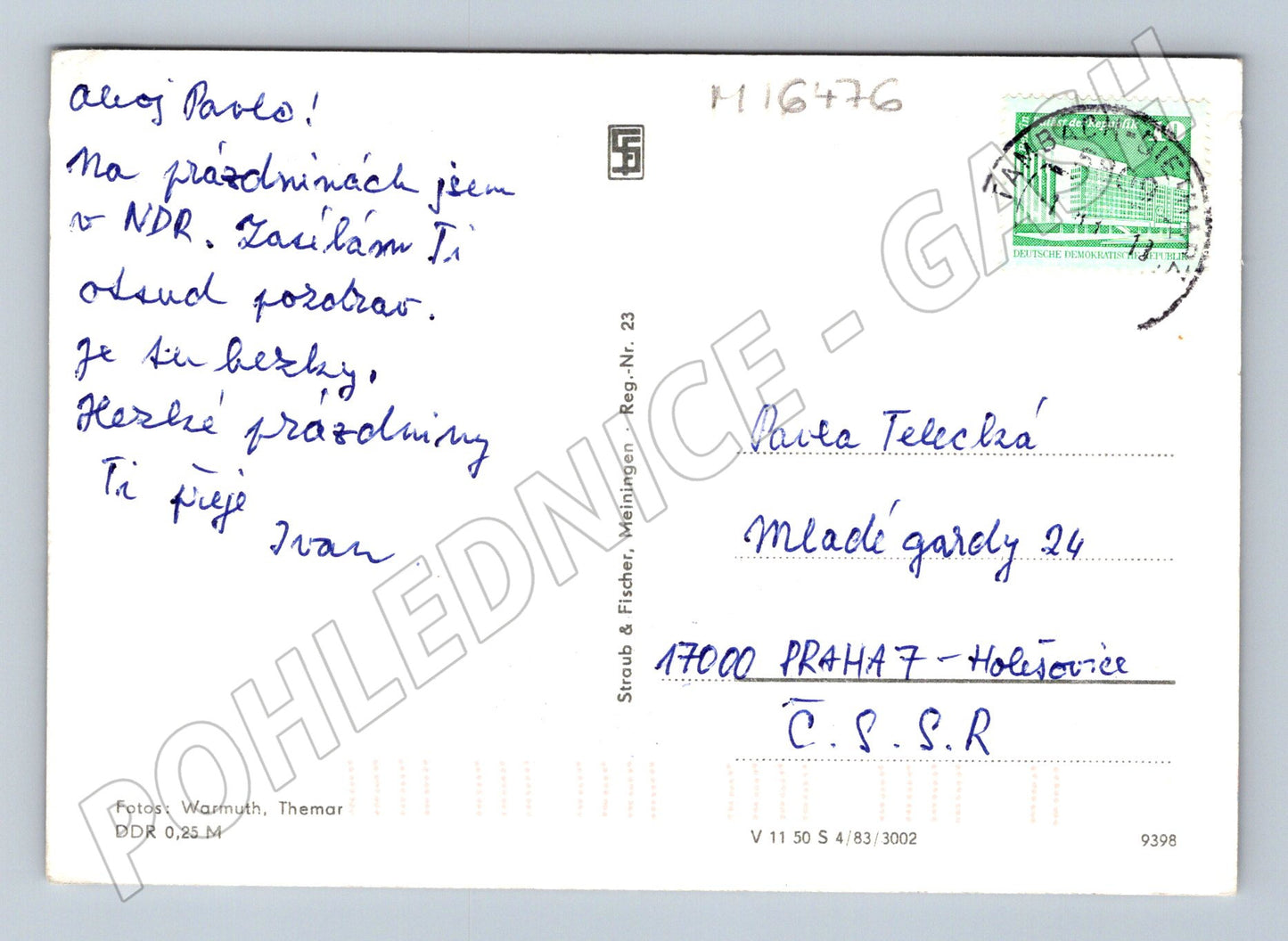 Pohlednice Tambach Dietharz Thüringer Wald NDR 1980s (M16476)