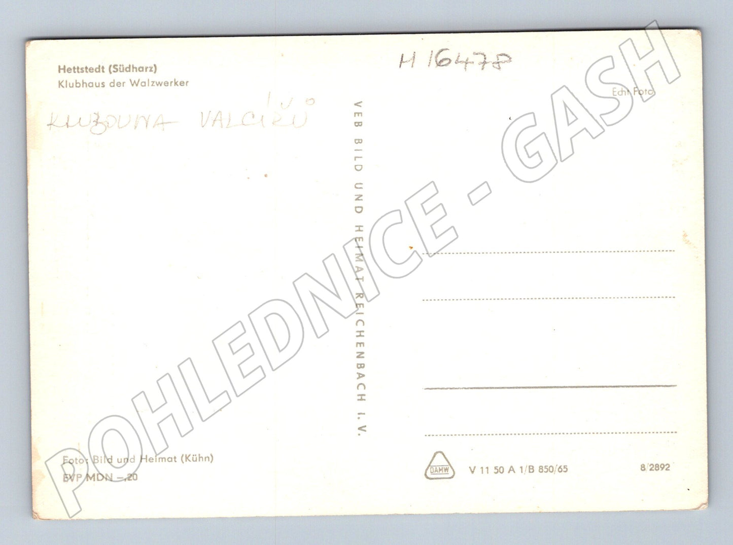Pohlednice Hettstedt Südharz Klubhaus der Walzwerker (M16478)