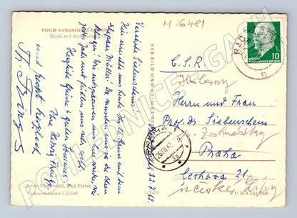 Pohlednice Bad Elster NDR Sadgarten historická 1961 (M16481)