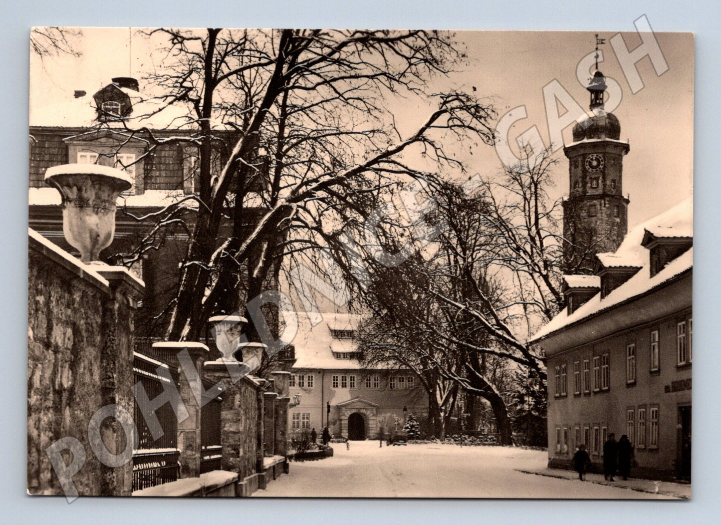 Pohlednice Německo zimní ulice 1965 DDR známky (M16486)