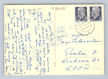 Pohlednice Německo zimní ulice 1965 DDR známky (M16486)