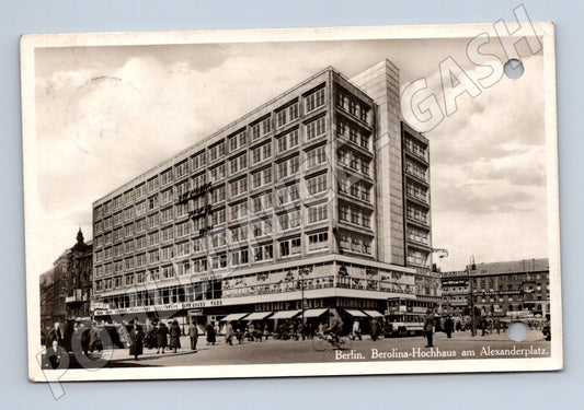 Pohlednice Berlín Alexanderplatz Berolina Hochhaus 1933 (M16487)
