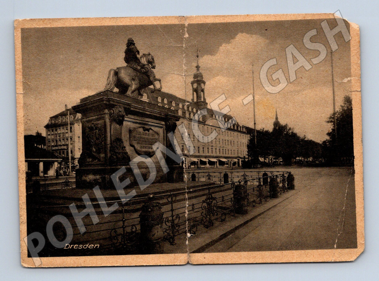 Pohlednice Drážďany Dresden Německo socha Jana Saského (M16490)