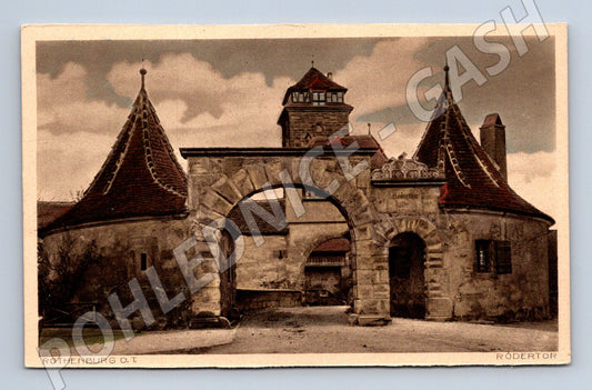 Pohlednice Rothenburg ob der Tauber Rödertor historická (M16495)