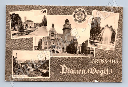 Pohlednice Plauen Vogtland NDR 1964 koláž prošlá poštou (M16510)