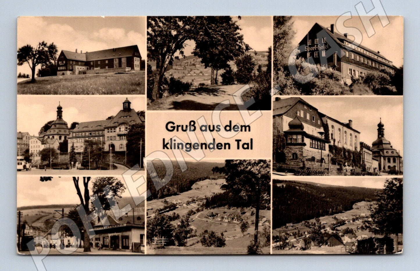 Pohlednice Klingenthal Aschberg Vogtland Německo 1958 (M16512)