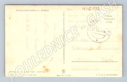 Pohlednice Klingenthal Aschberg Vogtland Německo 1958 (M16512)