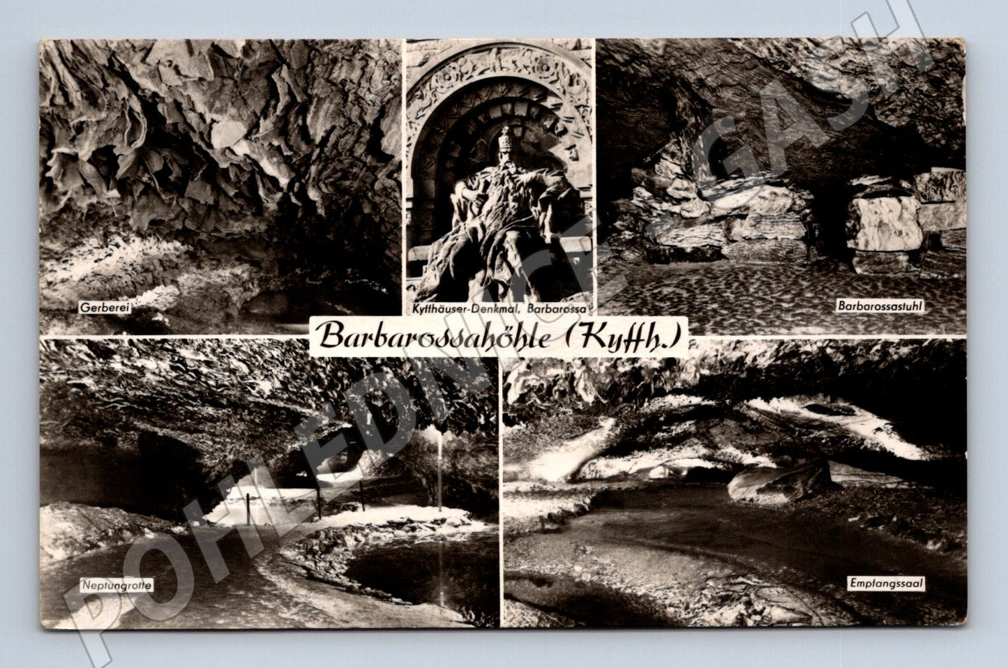 Pohlednice Barbarossahöhle Kyffhäuser DDR vyfrankovaná (M16513)