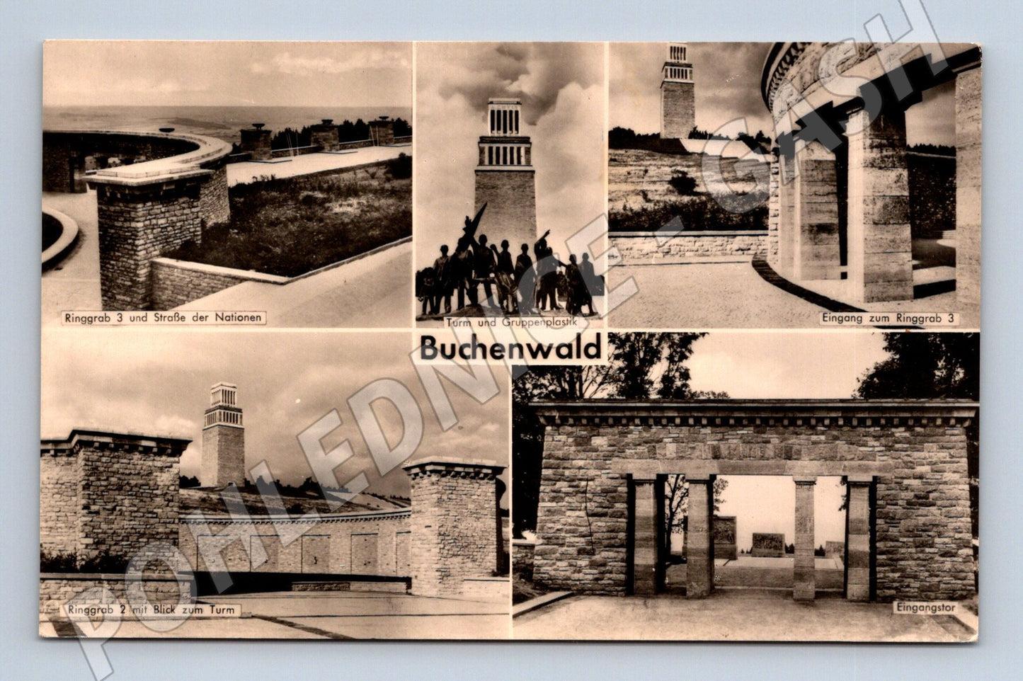 Pohlednice Památník Buchenwald DDR více záběrů nepoužitá (M16514)