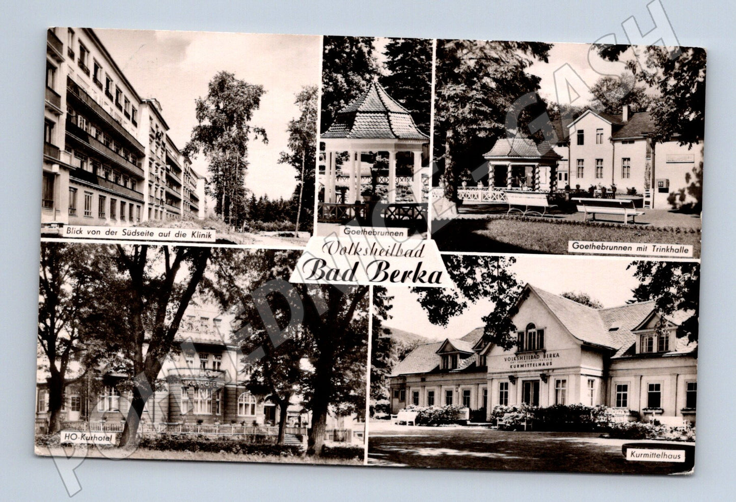 Pohlednice Bad Berka NDR lázeňské město 1966 použité (M16523)