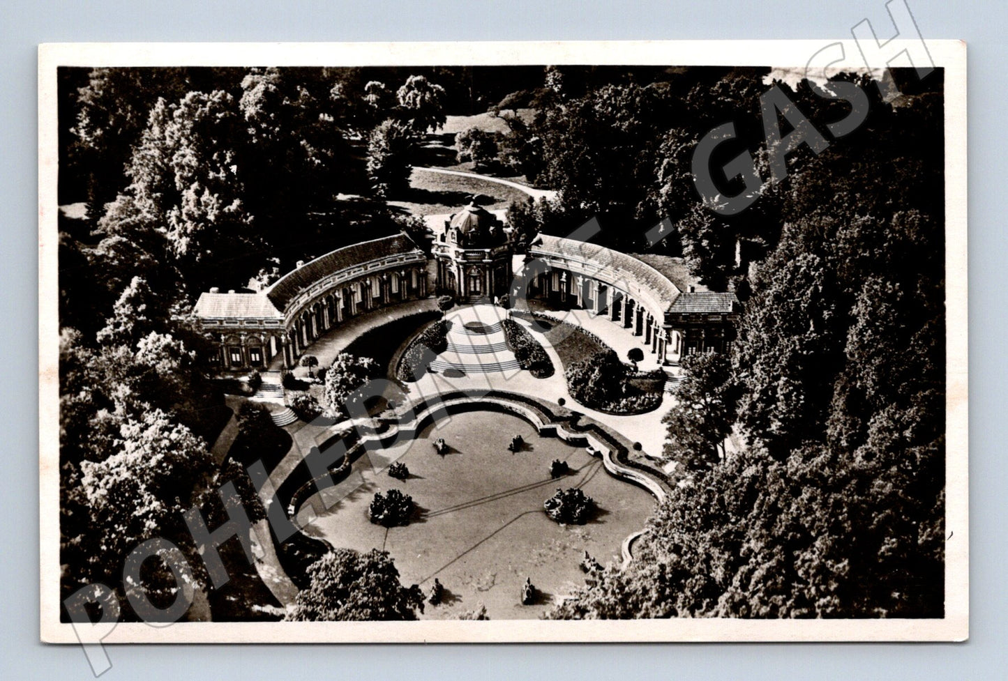 Pohlednice Bayreuth Eremitage letecký pohled Německo (M16528)